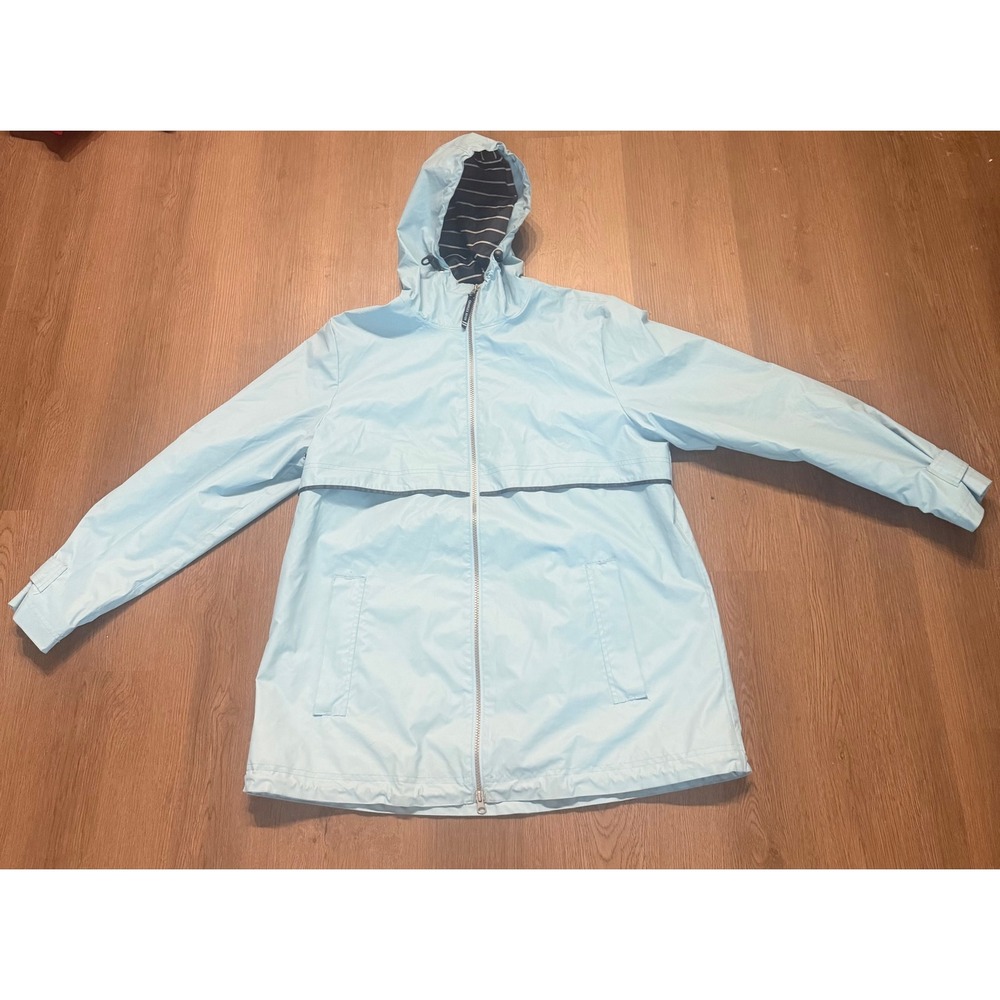 Charles River Apparel New Englander Rain Jacket Light Blue Mens XL Waterproof